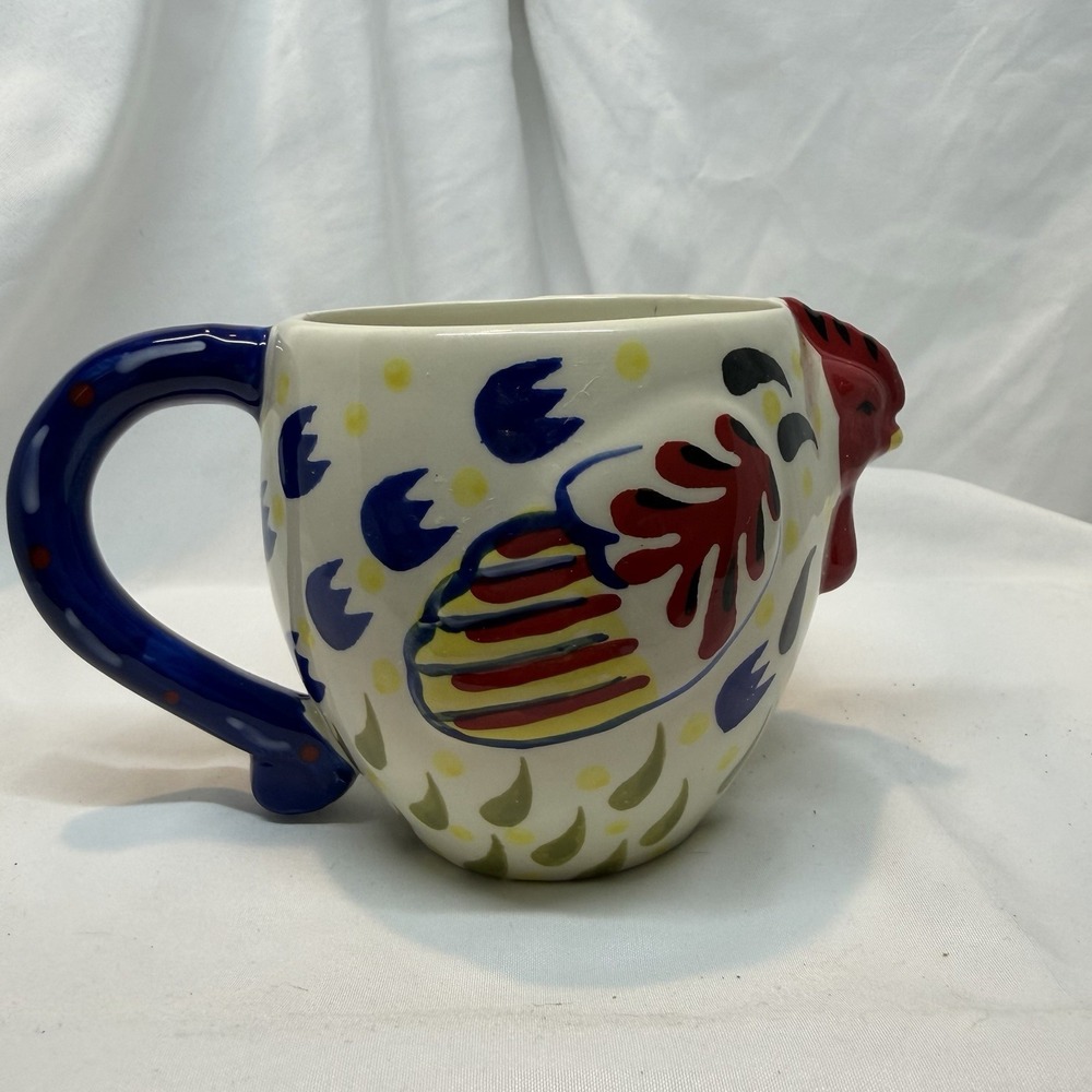 #Boston Trading Corporation MUG Cup Colorful Rooster Mug 2013~ Retired~ 16 Oz - Picture 4 of 7